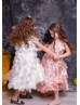 One Shoulder Fringe Elegant Flower Girl Dress